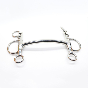 Brocas para montar a caballo dulces de alta calidad, anillos sueltos fijos de acero inoxidable de nueva condición, servicio OEM ODM de curva baja personalizado - Product Image 6