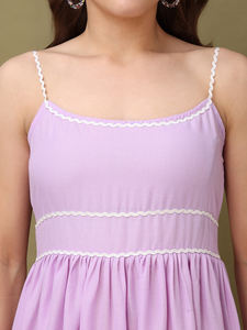 Robe Maxi sans manches à col rond et évasée pour femmes - Product Image 6