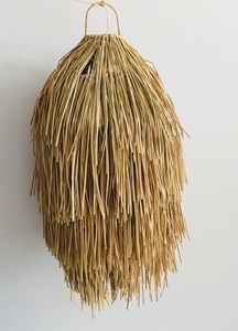 La mejor nueva colección Seagrass Rattan Rafia Lámpara de techo de madera Marco de pantalla Mimbre tejido natural para la organización del café en casa - Product Image 3