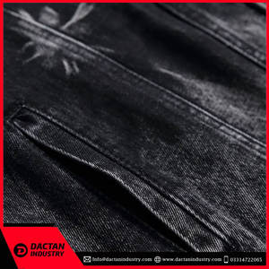 Vestes Jean d'Hiver Personnalisées pour Hommes Toile Denim avec Services OEM Conception Sans Col - Product Image 5
