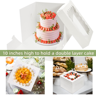 Grandes boîtes à gâteaux en carton à dessert blanc avec fenêtre dossiers et couvercles de boulangerie jetables pour l'impression de gâteaux en relief