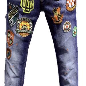 High Quality Regular Fit Casual Canvas <b>Denim</b> Jeans Button Fly Men Wholesale Price 2026 Custom Logo Printing Trousers - Product Image 5