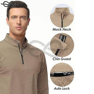 Suéteres Casuales de Hombre, Corte Ajustado, Manga Larga, Tejido de Punto, Cuello Alto con Cierre, Transpirables, Cómodos para Uso Diario en Invierno - Product Image 4