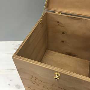 X-Large Stained <b>Hinged</b> Wishing Well Wedding Decorations Nordic <b>Light</b> Walnut Handmade Laser Engraving Options - Product Image 6