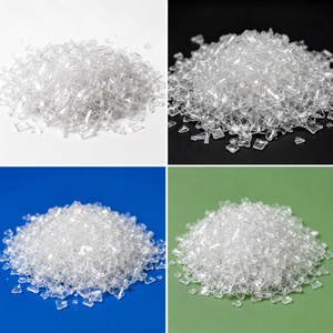 Flocons de bouteilles PET recyclées, flocons PET transparents, matière première PET post-consommation de haute qualité pour la fabrication de plastique recyclé en vrac - Product Image 5
