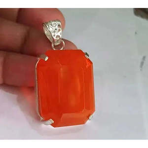 AAA+ คุณภาพสูงสุด สีส้มธรรมชาติ 93.00 กะรัต มรกตโอปอล จี้เงินแท้ 925 พลอยหลวม Cus-Jew33 - Product Image 2
