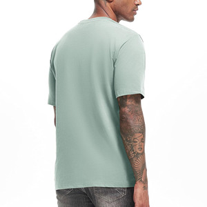 เสื้อยืดผ้าฝ้าย100% กระเป๋าพิมพ์ลายสำหรับผู้ชายเสื้อยืดพิมพ์ลายคอกลมออร์แกนิคสไตล์สตรีทแวร์ว่างเปล่าออกแบบได้ตามต้องการ - Product Image 6