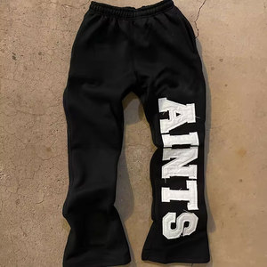 Pantalones Deportivos Acampanados para Hombre, Negros con Estampado del Símbolo de la Paz Verde, Cintura Elástica con Cordón, Estilo Urbano, Joggers Casuales de Verano - Product Image 5