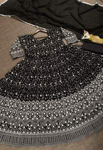 Elegante última moda pakistaní vestido Anarkali Salwar Kameez Dupatta conjunto pesado Faux Georgette hilo largo fiestas de lujo - Product Image 3