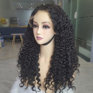 Hermosa textura Pelucas de cabello humano Raw Vietnamita y Birmano Curl Super Double Drawn Long HD LACE - Product Image 3