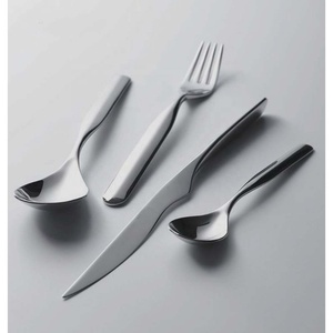 Reusable Stainless Steel Wedding Banquet <b>Gold</b> Plated Cutlery With Designer Cutipol Long Handle Spoon and Fork Set - Product Image 3