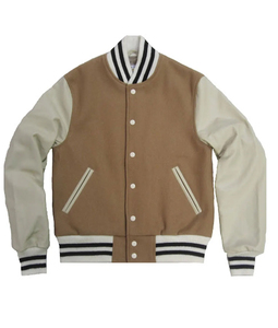 Top Notch Men's Wool Body <b>Leather</b> Sleeve Button Up Varsity <b>Jackets</b> Blank Patches Custom Design Embroidery Unisex <b>Jackets</b> For Men - Product Image 1