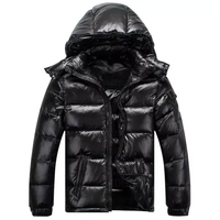 Chaqueta de Plumón para Hombre, Talla Grande, con Cierre y Manga Larga, con Logotipo Personalizado Impreso, Venta al Por Mayor, Nueva Colección de Invierno