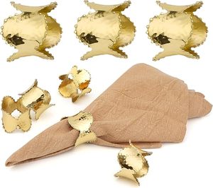 Unique Vintage Shaped Brass Alloy Napkin <b>Rings</b> Exclusive Wedding and Party Table Decor for <b>Indian</b> Christmas - Product Image 1