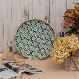 Plateau en bambou décoratif, tissé à la main, naturel, suspendu au mur, panier de rangement pour fruits, plateau de service, plateaux colorés - Product Image 4