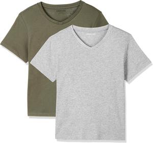 Camiseta Casual de Cuello en V para Hombre, 100% Algodón Orgánico, Diseño de Patrón Sólido, Talla Estadounidense, para Trabajar o Descansar en Verano - Product Image 4