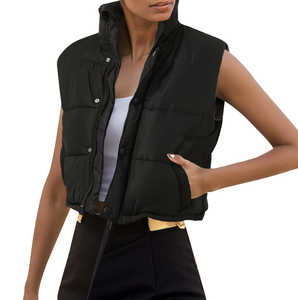 High Quality Sleeveless <b>Gilet</b> Jacket for Men Winter Wear with Crew Neck High Street Style OEM Multicolor Options - Product Image 3