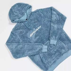 Sudaderas con capucha de lana de gran tamaño de algodón 100% de peso pesado para hombre con bolsillo para invierno Opciones de impresión personalizadas de alta calidad - Product Image 3