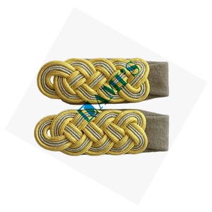 Merchant Chief Mate Badge Rank Insignia Correa para el hombro Cómodo Nelson Curl Epaulette Shoulder Board - Product Image 4