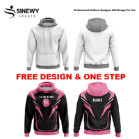 Sudadera con Capucha de Forro Polar Sublimado con Logotipo de Equipo Personalizado para Hombre, Diseño Geométrico, Corte Regular, Estilo Casual Urbano, Ecológica para Invierno