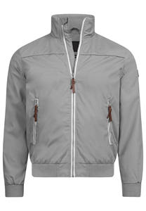 Veste universitaire pour hommes manches en cuir broderie de haute qualité Logo personnalisé col montant tissu PU imperméable Position avant - Product Image 6