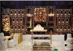 Recién diseñado Metal telón de fondo vela paneles sueño boda fiesta escenario vela pared telones de fondo elegante Metal vela telón de fondo pantalla - Product Image 5