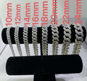 VVS Moissanite Bracelet en argent sterling 925 plaqué or blanc de 8 pouces Bracelet en diamant de 18mm Bracelets en diamant et collection de bracelets - Product Image 2