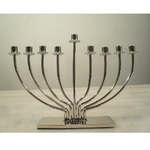 เชิงเทียน menorah เหล็กสำหรับบ้านบนโต๊ะตกแต่งเทียนแสงอาหารค่ำใช้ - Product Image 6
