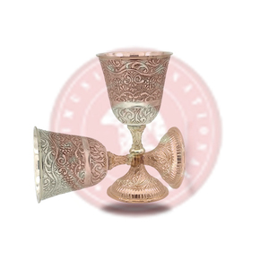 Silver Tone Round Metal <b>Goblet</b> | Dragon Engraved Gothic Decorative Chalice | Large Size Novelty Table Decor for Home Use - Product Image 1