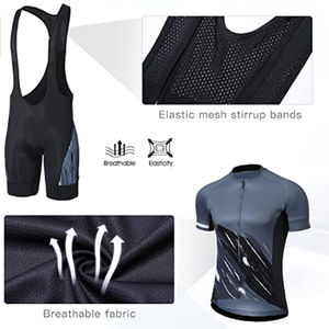 Nouveau dernier design professionnel unisexe équipe cyclisme uniforme respirant grande taille ensembles couleurs personnalisées Logo 100% Polyester 20 ensembles - Product Image 3