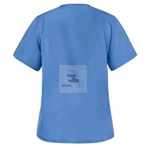 Venta caliente 3 bolsillos médico enfermera Scrub Top uniformes Hospital Camisa de algodón - Product Image 2