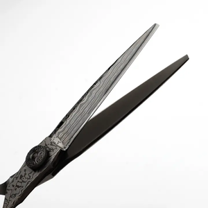 Maquinilla de afeitar negra profesional con estilo completo, mango hecho a medida, tijera de peluquero, el mejor corte de pelo de peluquero, la mejor calidad superior - Product Image 4