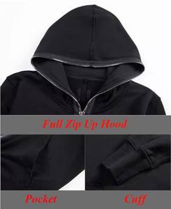 แจ็กเก็ตมีฮู้ดแบบซิปสำหรับผู้ชายเสื้อฮู้ดแบบซิปสำหรับผู้ชายเสื้อฮู้ดแบบกำหนดเอง - Product Image 3