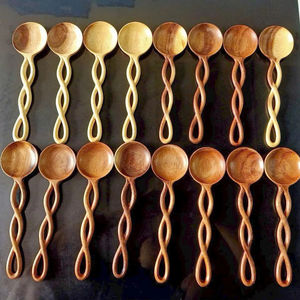 Cuchara de cocina de acacia de mango largo de Vietnam para cocinar ensalada de frutas vajilla hogar restaurante fiesta Buffet o catering - Product Image 1