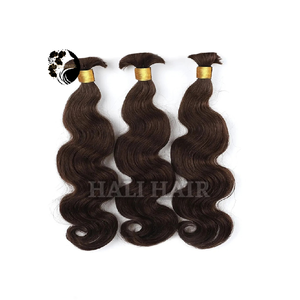 Extensiones de cabello humano 100g Todos los colores Teñidos Blanqueamiento Permed Vietnam Cabello a granel Onda del cuerpo Extensiones de cabello Hali - Product Image 1