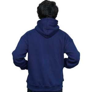 Sweat-shirt à capuche en coton américain bleu marine pour homme, sans droits d'importation, polaire doux, personnalisable, streetwear, chaud, décontracté - Product Image 3