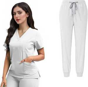 Uniforme de enfermera Mujeres Scrubs Mujeres Transpirable Scrubs Hospital Médico Uniforme Médico Mujeres Scrub Set En Calidad Premium - Product Image 3