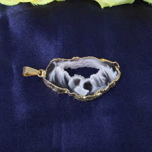 Vente en gros de pendentifs fins ethniques Druzy avec fenêtre et breloque design élégant pour accessoire à la mode - Product Image 3