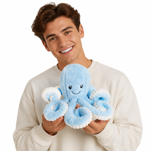 Fabricant de jouets en peluche pieuvre OEM ODM, jouet en peluche créature marine avec logo personnalisé, rembourrage en coton PP, coussin doux, cadeau promotionnel - Product Image 1