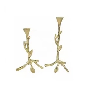 Lot de 2 bougeoirs de table écologiques de luxe en aluminium argenté avec taille personnalisée pour mariage et Noël en intérieur - Product Image 3