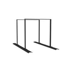Sistema di supporto a binario con 2 supporti in acciaio piatto 50 × 12 mm – 1400 × 800 mm, da avvitare, grigio - Product Image 3
