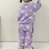 Ensemble sweat-shirt et jogging en molleton à épaules tombantes avec impression intégrale personnalisée pour bébé fille, tenue de survêtement 2 pièces pour enfants