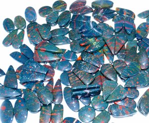 Paire de pierres de sang naturelles Cabochon de pierres précieuses en vrac Paire de pierres de sang de haute qualité pour la fabrication de bijoux - Product Image 2