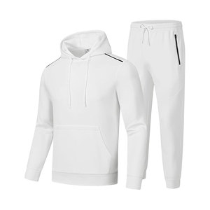 Ensemble de survêtement pour homme à capuche avec impression de logo personnalisé, 2 pièces, décontracté, en molleton, écologique - Product Image 1