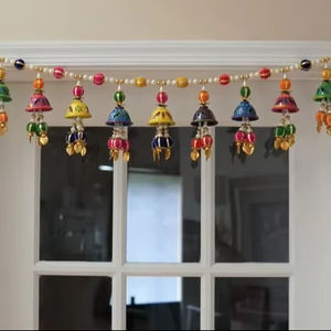 Decoración del hogar con cuentas bohemias indias, ventana, colgante de puerta de carillón de viento, puerta India Bandhanwar, Diwali étnico y entrada de puerta Toran - Product Image 1