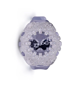 นาฬิกาหน้าปัดทรงกลมขนาดใหญ่ ประดับเพชรโมอิสซาไนต์ ตัวเรือนและสายสแตนเลส กันน้ำได้ 10 บาร์ - Product Image 1