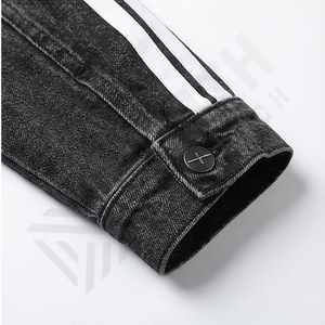 Chaqueta Vaquera Desgastada Vintage Personalizada de Alta Calidad con Logotipo Frontal, Chaqueta de Invierno Reversible para Hombre, Ropa de Calle de Moda - Product Image 6