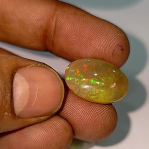3 Pcs Naturel Blanc Ethiopien Opale avec feu 22mm-25mm Ovale Rond Cabochon 40 Cts Lot Iroc Ventes jaune opale Gemstone Cab US $160 - Product Image 4