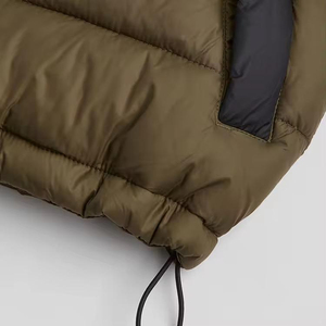 Custom Men's and Women's Winter Parka Warm Thick <b>Cotton</b> Padded Puffer Vest with Windproof Bubble Coat Canvas <b>Fabric</b> Outer Wear - Product Image 6