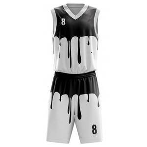 Uniforme de basket-ball en sergé réversible avec motif personnalisé - Product Image 2